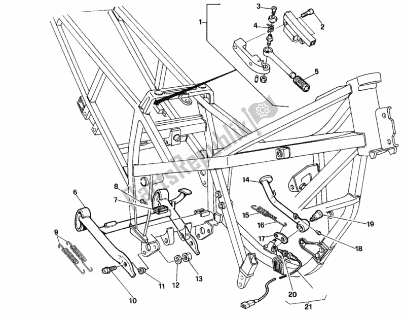 Toutes les pièces pour le Béquille Latérale du Ducati Paso 907 I. E. 1993